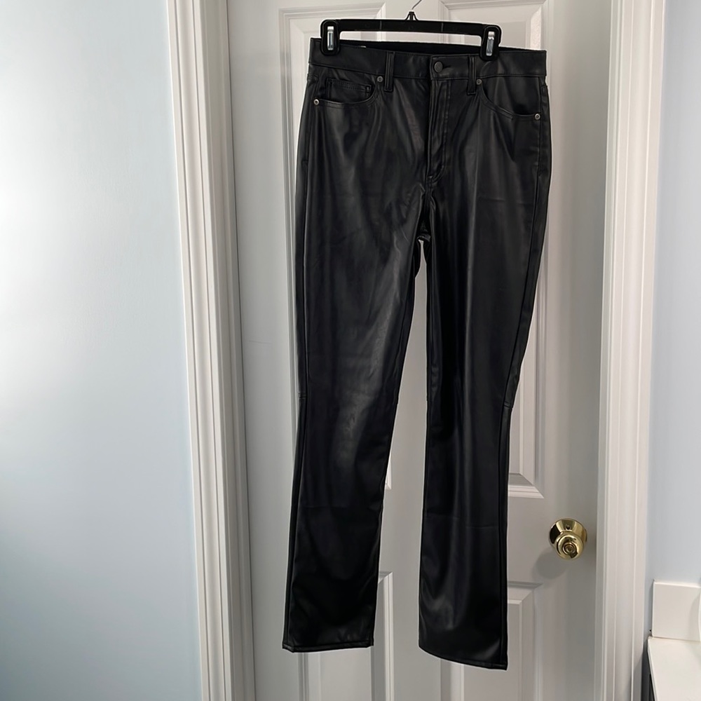 GAP - Faux Leather - Vintage Slim High Rise Pants - 30tall. Excellent condition - Picture 3 of 8